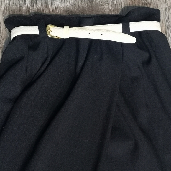 90s Vintage Escada Black Crepe High Waist Wrap Minimal Column Tailored Skirt - Picture 3 of 11